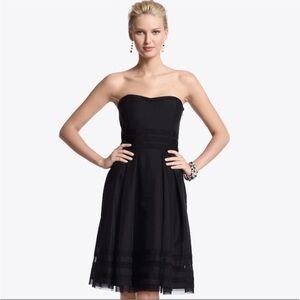 White House Black Market Elegant Black Strapless Dress